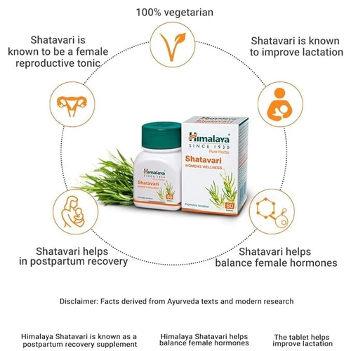 Shatavari by Himalaya for Women wellness 5 Bottles X 60T = 300 Tablets Exp 2026 - Picture 3 of 6