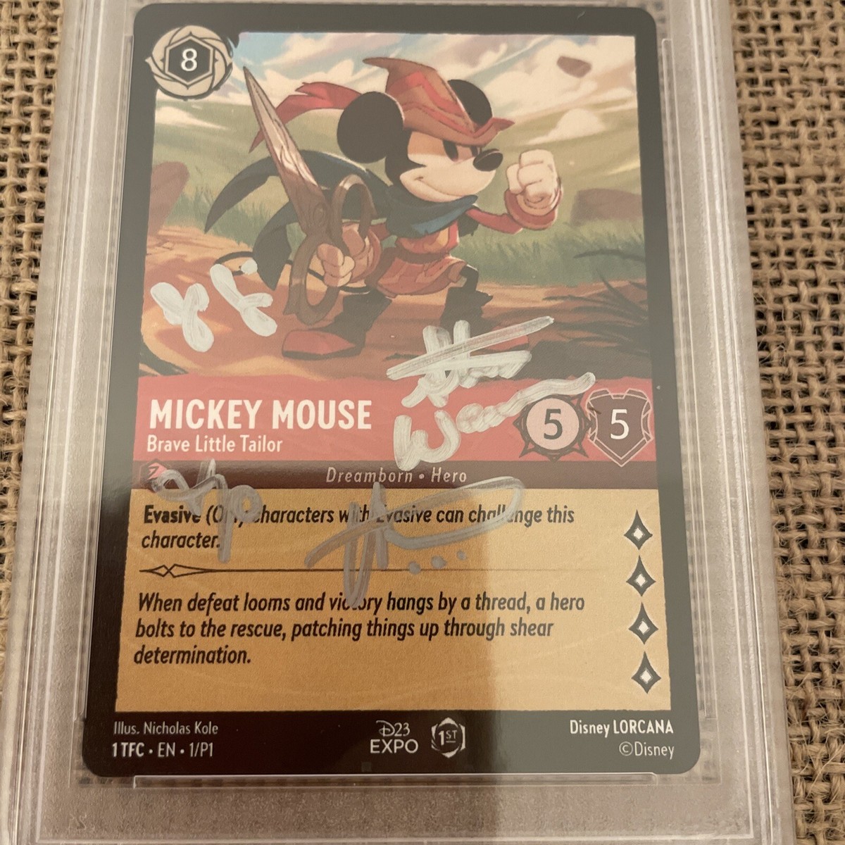 ロルカナ D23 2022 Mickey Mouse 鑑定済６サイン入 ロルカナ D23 2022 Mickey Mouse 鑑定済6サイン入 Lorcana D23 Disney