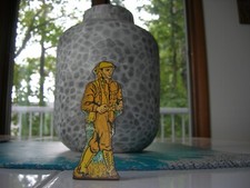 Vintage Marx Tin Litho Target Soldier WALKING 1930 Doughboy INFANTRY