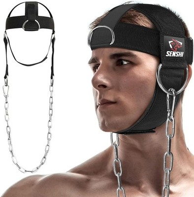 Nackengurt Kopf Gewichthebergürtel verstellbar Flex Trainer Bodybuilding Gym