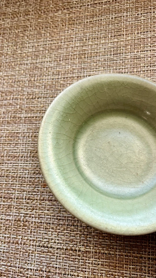 "Plato pequeño Longquan Celadon de la dinastía Ming dimensiones: 4"" X 1,2""" Foto 4 de 4