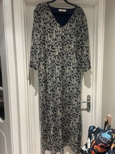BNWT SEASALT 3/4 FEATHER SLATE DRESS. UK 20 LINED