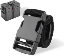 39 Inch Battery Hold Down Strap with Adjustable Buckle,Universal Car Black