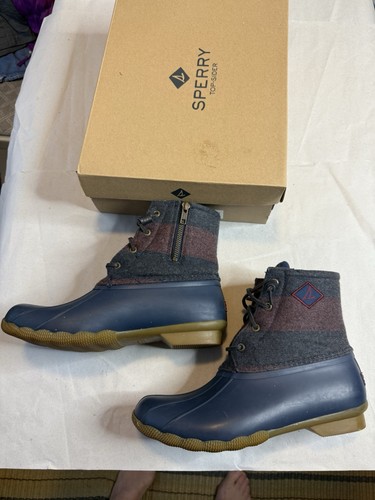 Botines de invierno Sperry Saltwater Varsity Duck (STS84026) lana azul talla 9,5 - Imagen 7 de 20