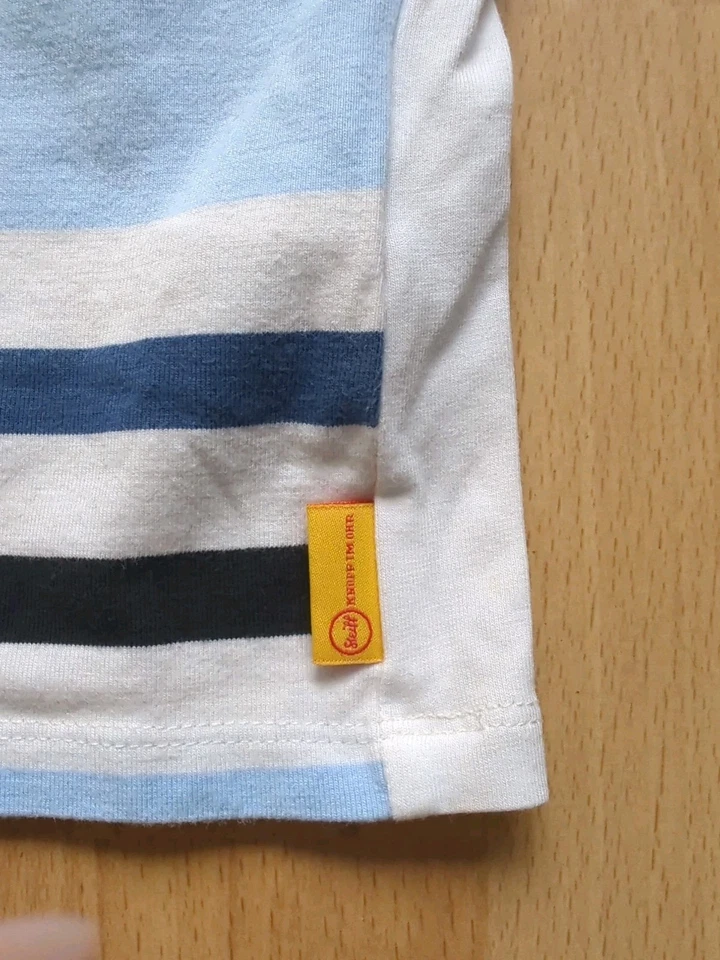 Steiff Jungen T-Shirt weiß blau Gr. 116 - Bild 2 von 4