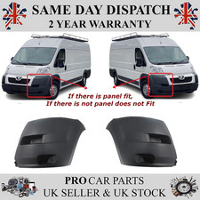 2X FRONT BUMPER CORNER CAP R+L NO FOG HOLE FOR CITROEN RELAY   2006-2014