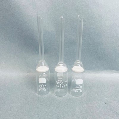 Corning Pyrex Buchner Filter Funnel 15 ml Coarse Fritted Disk Lot of 6 Funnels
