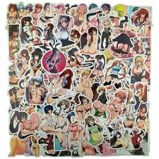 100Pcs Sexy Anime Girls Stickers Bomb Waifu Women Bikini Laptop Vinyl Decal Pack