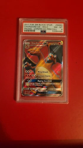 Charizard GX #SM60 Pokemon Card Full Art 2017 PSA 8