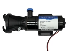 12V RV Macerator Pump 12GPM with Quick-Release & Garden Hose Port