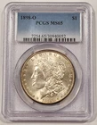 1898-O Morgan Dollar Light Rim Toning PCGS MS65 Strong Luster
