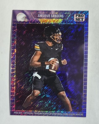2024 Leaf Pro Set Shedeur Sanders Purple Shimmer RC SN 7/8 Browns 