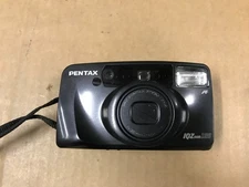Pentax IQ Zoom 120 Black Auto Focus Film Camera - With Red Sun Valley Case