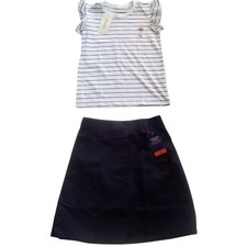 French Toast School Uniform Skirt Girls Navy Blue Pleated Size 12 NWT/ Size 8 T