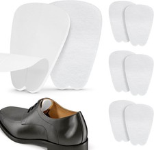 Felt Tongue Pads for Shoes - Soft Self-Adhesive Shoe Inserts 3 Pairs, White
