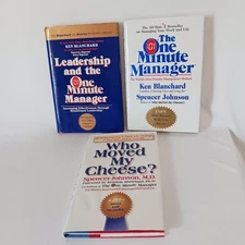 Leadership & Management 3 HB Book Lot One Minute Manager Who Moved My Cheese