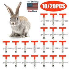 10/20x Rabbit Water Nipple Drinker Feeders Automatic Waterer Fountain for Ferret