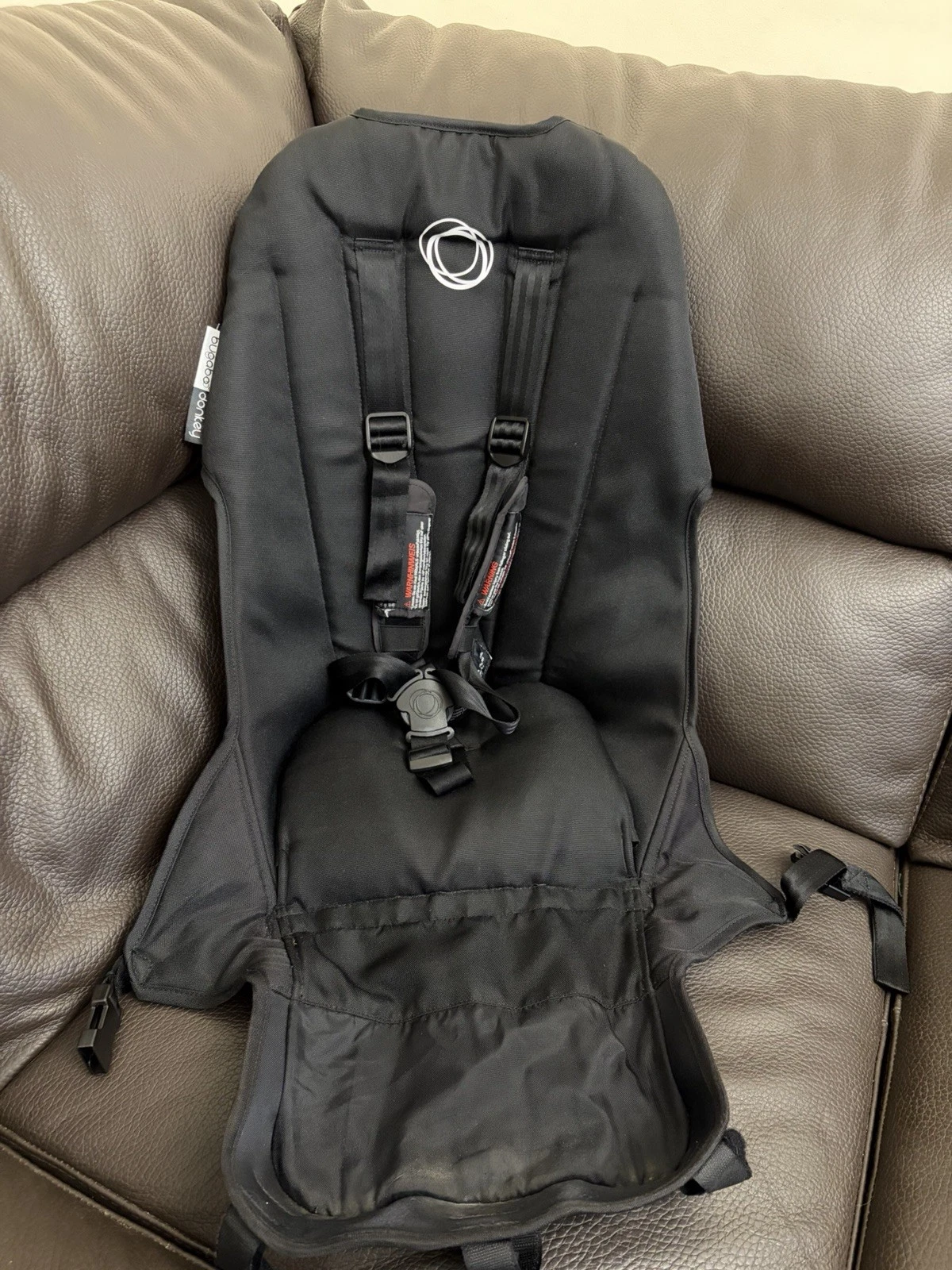 Bugaboo Donkey Seat Fabric, Black. 3 Point Harness.