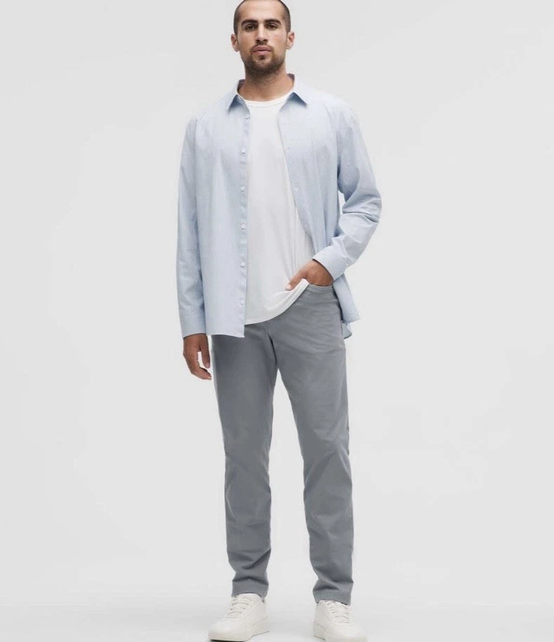 Lululemon ABC Pant Classic 46x37 Men Gray Warpstreme Stretch 5 Pocket NWT