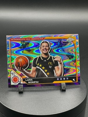 2025 Topps Chrome McDonald's All American RayWave Refractor #61 Lara Somfai, Eas