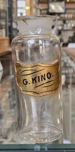 G. Kino (Kino Gum) Apothecary Bottle