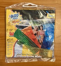 VTG Inflatable Transparent Yellow Pool Mat NEW 72" x 30 2002 Surf Sun Bestway