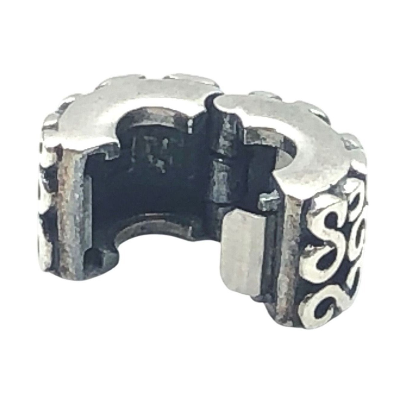 Pandora Scroll Pattern Sterling Silver Clip Charm… - image 10