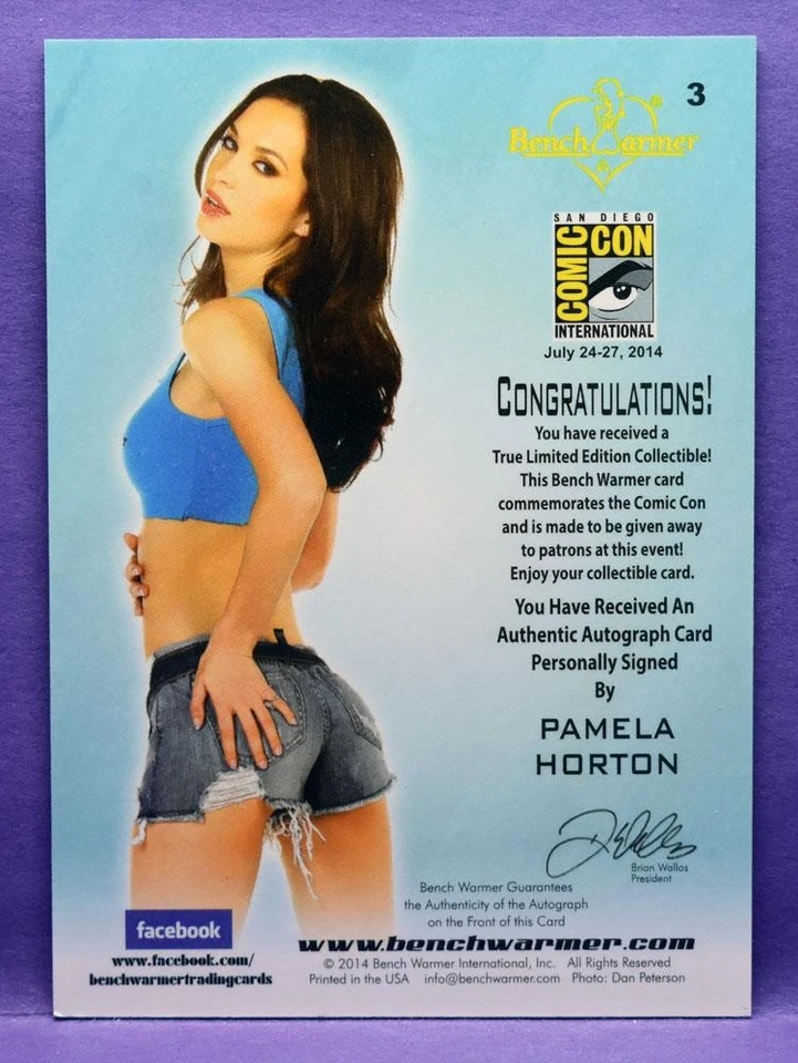 BenchWarmer 2014 San Diego Comic Con Pamela Horton Daizy Dukez Autograph Card #3 - Image 2 of 2