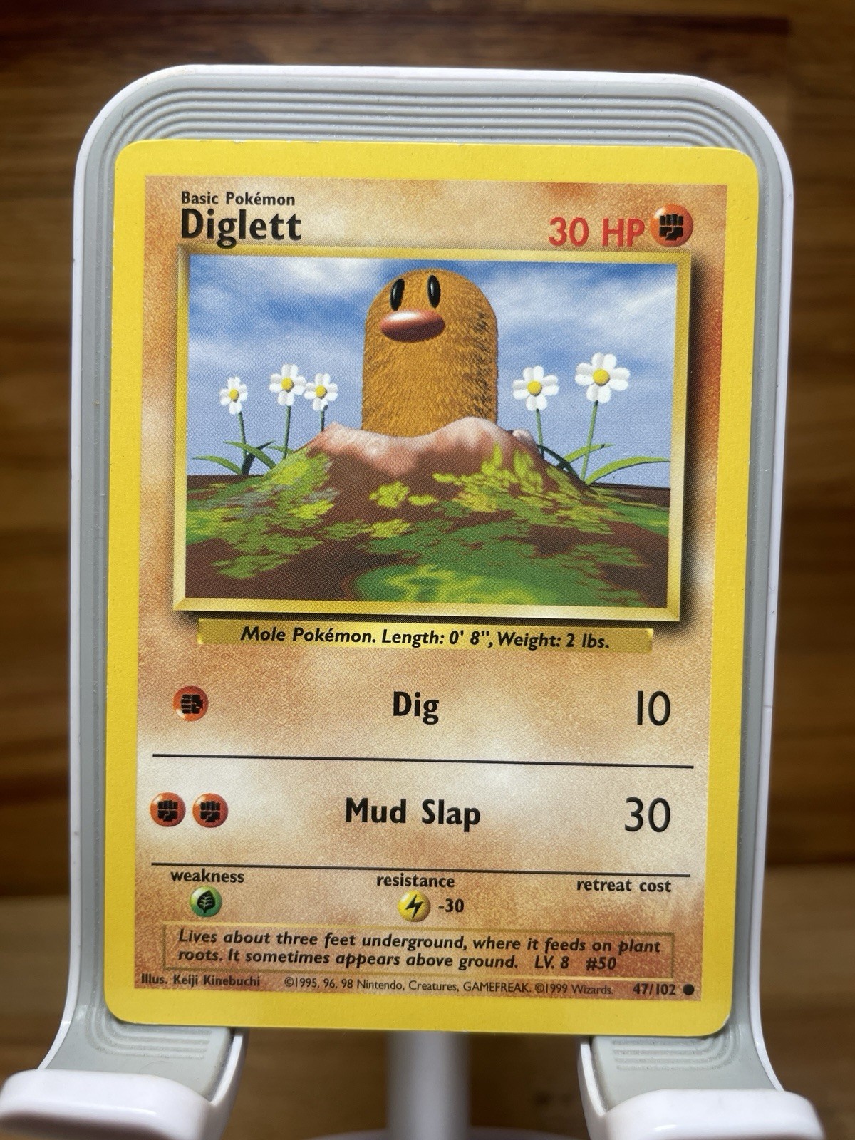 Pokémon TCG - Diglett (47/102) - Base Set - Fight Symbol Error/Misprint - LP