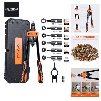 Lytool Rivet Nut Pliers Set - High Quality Workmanship and 6 Mandrels Included