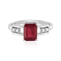 Cavill Bemainty Rubinring 3,08Ct Silber Plattiert Oktagon Zirkon Damen Schmuck-