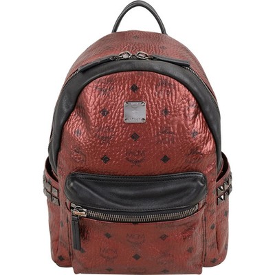 MCM Monogram Metallic Visetos Stark Side Studs Small Backpack Rucksack