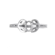 Semi Mount Ring 925 Sterling Silver 7x5 mm Oval Dainty Ring Blanks Wedding Ring