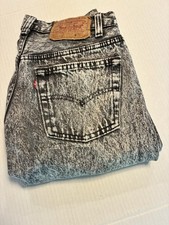 Vintage 80's Black Acid Washed Levi's 501 Denim Jeans-28x32 Straight Leg