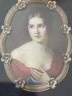 Vintage Miniature Portraits Gold Tone Frame  Velvet ?Set Of 2 — photo 5