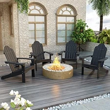 Hdps adirondack chairs set of 2, fire pit outdoor chair weather resist