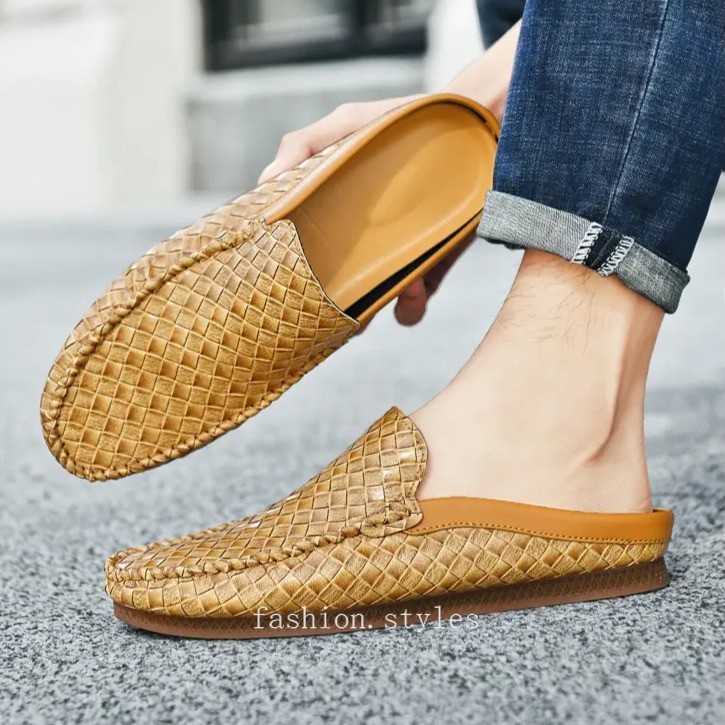 PANTOFOLA D’ORO Sandali ciabatte uomo casual punta tonda chiusa mules flat casual scarpe guida tg