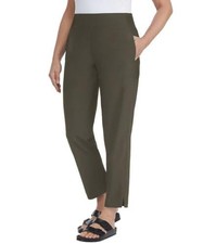 KIRKLAND Signature Women's Lightweight Ankle Pants Olive Green SMALL
