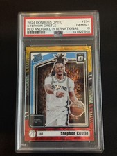 2024-25 Optic Rookie Stephon Castle #254 International Red & Gold Prizm /99 (RC)