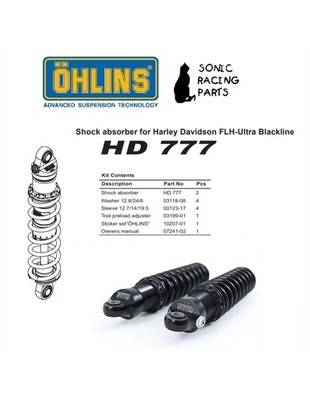 HD 777 OHLINS 2x HARLEY ROAD KING CLASSIC FLHRXS STOßDÄMPFER 2017 2019