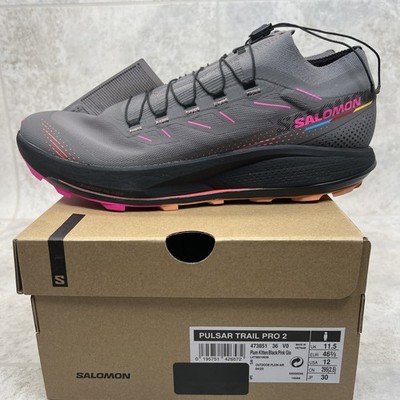 Salomon Pulsar Trail PRO 2 Men s  Shoes Plum Kitten /Black/Pink Glow US 12 - New