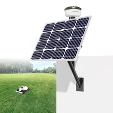 Solar Panel Wall Mount Kit Equipped with 12V Battery Pack, Outdoor Waterproof...