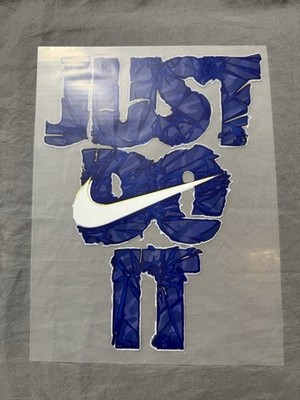 New Blue Just Do It DTF Transfer