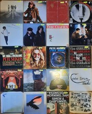 Vinyl Record LP Bundle x18 Mainly Folk/Folk Rock/Country cleaned & graded