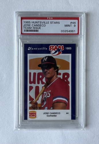PSA 9 1985 Huntsville Stars #44Jose Canseco Team Issue Oakland Athletics - Picture 1 of 2