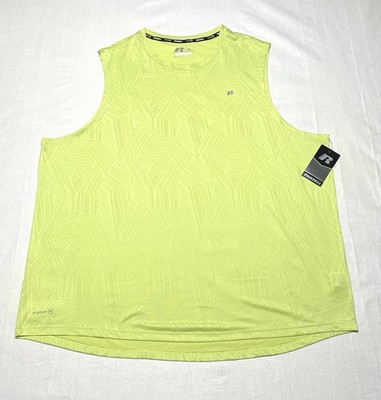 Russell Dri-Power 360 Tank Top Men s Size 3XL Training Fit Neon Green