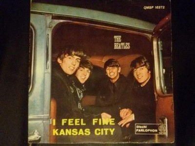 The Beatles - I Feel Fine / Kansas City (7'', Single, Mono, Dar) 1964 (VG|No Cove