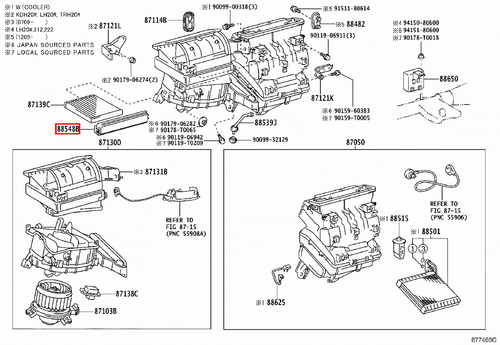 Genuine Hilux TGN10 KUN36 KUN35 KUN26 KUN25 AC A/C Pollen Cabin Air Filter Door - Picture 17 of 20