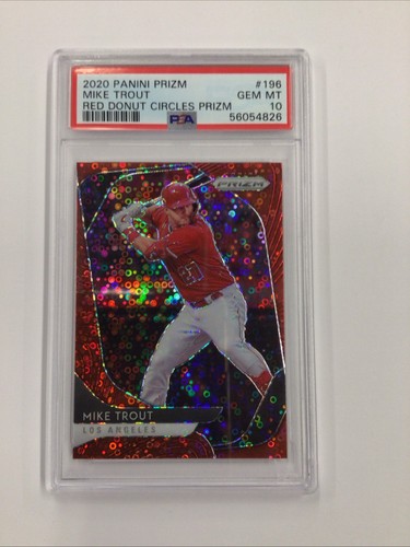 2020 Prizm Red Donut Circles /99 Mike Trout Psa 10