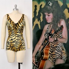 Vtg Rare 1960s Cole of California Tiger Print One Piece Swimsuit Bathing Suit